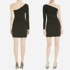 Parker Davita Dress Mini One Shoulder Black Size Small